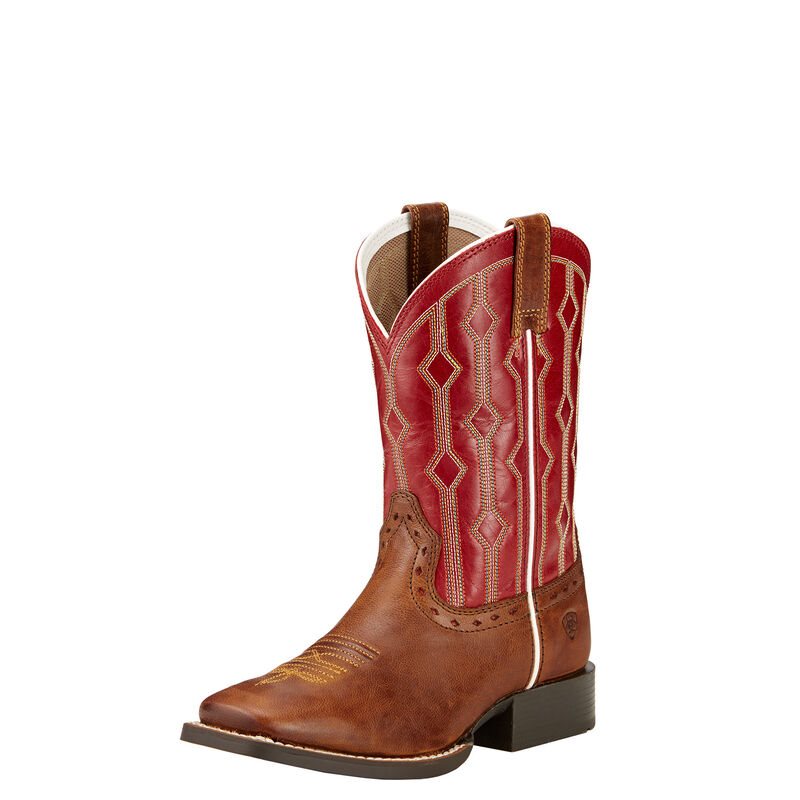 Ariat Live Wire - Western Laarzen Bruin / Rood Kinderen - 17043-153